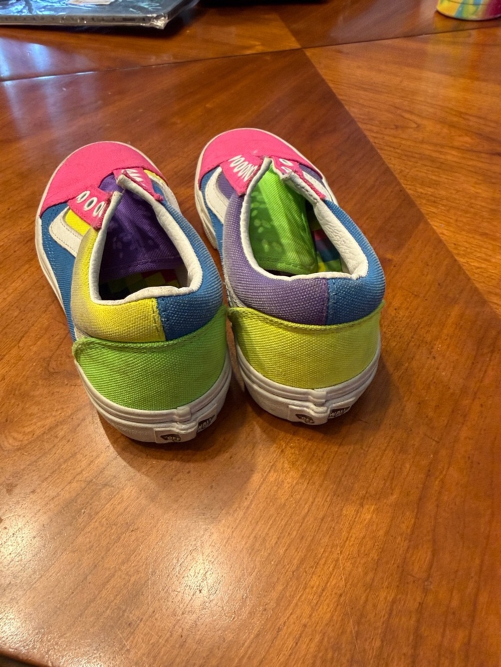 Kids Rainbow Vans - Size 1 - Picture 3 of 6